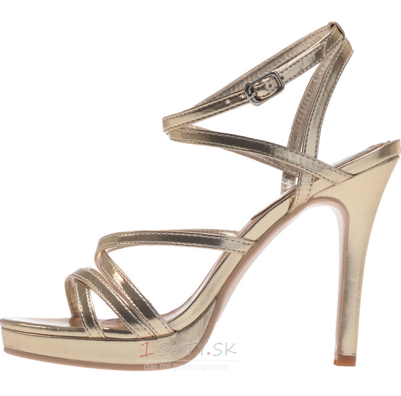 11CM zlaté sandále na platforme s vysokým podpätkom, dámske topánky