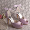 Svadobné ihlové svadobné topánky s otvorenou špičkou sandále svadobné veľké topánky pre družičku - Strana 5