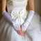 Bežecké dlhé biele vintage elastické saténové svadobné rukavice - Strana 1