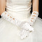 Teplý satén plný prst na jeseň vhodné biele svadobné rukavice - Strana 1
