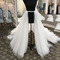 Odnímateľná sukňa na svadobné šaty Organza Kaplnka Vláčik Predná štrbina Odnímateľná vlečka pre nevestu - Strana 1