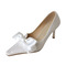 Špicaté jednoduché topánky biela čipka topánky družičky svadobné topánky - Strana 1