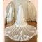 Biela ivory vintage čipka závoj kostol svadobný závoj luxusný koncový závoj - Strana 5