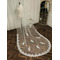 Čipkovaný čipkový závoj riadok kvetinový svadobný závoj skutočný obrázok svadobný závoj biely slonovinový svadobný závoj - Strana 2