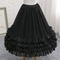 Čierna šifónová spodná sukňa, svadobná dlhá krinolína, cosplay plesové šaty šifónová spodná sukňa, nadýchaná sukňa, midi sukňa Lolita - Strana 5