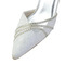 Biele čipkované svadobné topánky svadobné topánky s kamienkami dámske ihlové drahokamové topánky pre družičky - Strana 3