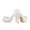 Biele svadobné vysoké podpätky saténové hodvábne svadobné topánky ihlové topánky pre ženy - Strana 3