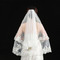 Svadobný závoj elegantný krátky závoj skutočný fotografický závoj jedna vrstva bieleho svadobného závoja zo slonoviny - Strana 1