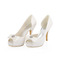 Biele svadobné vysoké podpätky saténové hodvábne svadobné topánky ihlové topánky pre ženy - Strana 1