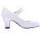 Biele čipkované svadobné topánky na vysokom podpätku s guľatými špičkami na vysokom podpätku svadobné topánky pre družičku - Strana 2