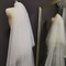 White Exquisite Lace Veil Cathedral Flitrový závoj Stereo čipkovaný svadobný závoj - Strana 5