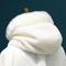 Zima s kapucňou dlhý plášť teplý plyšový šál biely hustý plášť - Strana 4