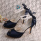 Svadobné ihlové svadobné topánky s otvorenou špičkou sandále svadobné veľké topánky pre družičku - Strana 1