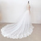 Odnímateľné svadobné šaty tylová sukňa Odnímateľné čipkované gázové šaty s dlhým chvostom - Strana 1