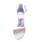 Veľkoformátové sandále na vysokom podpätku, saténové a štrasové dámske svadobné topánky na vysokom podpätku - Strana 2