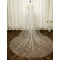 Perlový svadobný závoj veľký vlečný svadobný závoj s hrebeňom z hladkej priadze dlhý 3 metre - Strana 1