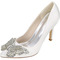 Drahokamu saténové svadobné topánky biele svadobné topánky svadobné topánky - Strana 1