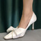 Špicaté jednoduché topánky biela čipka topánky družičky svadobné topánky - Strana 2