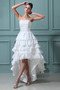Skladaný Viacvrstvový Vysoký nízky Vonkajší Biely Svadobné šaty - Strana 1
