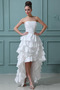 Skladaný Viacvrstvový Vysoký nízky Vonkajší Biely Svadobné šaty - Strana 2