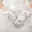 Hrubý plný prst Butterfly Knot Taffeta Vintage svadobné rukavice