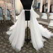 Odnímateľná sukňa na svadobné šaty Organza Kaplnka Vláčik Predná štrbina Odnímateľná vlečka pre nevestu