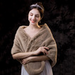 Imitácia zamatového teplého šálu šaty jeseň a zima
