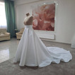 Odnímateľná svadobná sukňa oddeľuje Saténová svadobná sukňa Dlhá sukňa s vlečkou