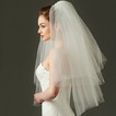 Svadobné šaty jednoduchý závoj tvrdá sieťový puffer závoj krátky svadobný závoj