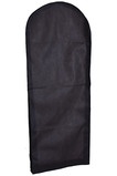 Hrubý čierny netkaný gázový šaty s prachovým krytom
