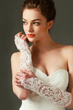 Slonovinové svadobné rukavice Čipka Fabric Decoration Translucent Fall