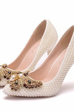 9CM perleťové vysoké podpätky ihlové topánky na spoločenské topánky