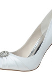 Nové drahokamové topánky so saténovou dámskou svadobnou obuvou pre družičky