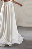 Svadobné saténové sukne Dĺžka podlahy Skladaný línia A Špeciálna príležitosť Párty Ženy Svadobná sukňa Svadobná sukňa vl.