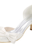Svadobné topánky a topánky s jednoduchou veľkosťou lukom saténové sandále