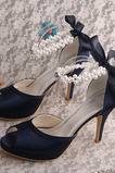 Svadobné ihlové svadobné topánky s otvorenou špičkou sandále svadobné veľké topánky pre družičku