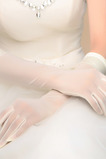 Svadobné rukavice Autumn Silk Long Vintage Translucent Celý prst