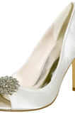 Ihlové sandále nepremokavé kamienkové saténové svadobné párty módne topánky