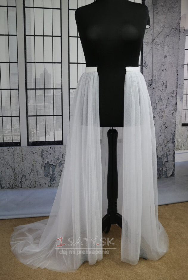 3-vrstvová mäkká tylová odnímateľná sukňa, Svadobná odnímateľná vlečka, odnímateľná vlečka