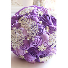 Purple diamant perl svadobné svadobné fotografie rozloženie dekorácie tvorivé držanie kvety