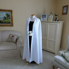 Svadobný plášť jesenný a zimný svadobný plášť dlhý fleecový plášť