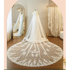 Single Layer Cathedral Bridal Veil Wedding Trailing Veil