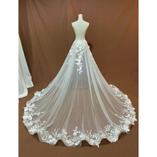 svadobná sukňa s kvetom svadobná odnímateľná sukňa svadobná odnímateľná vlečka Čipka Odnímateľná svadobná vlečka