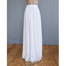 Jednoduché svadobné šaty sukňa Boho svadobná sukňa Elegantná svadobná sukňa Dámska šifónová sukňa