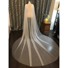 Jednoduchý svadobný závoj 3M s plášťom tylu