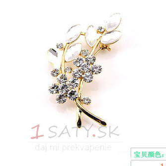 Vložené diamanty Hot sale Ženy Príslušenstvo Crystal Leaf Brooch - Strana 2