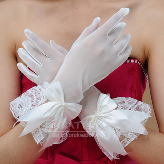 Slonovinové krátke priesvitné sáňové lišty plné prstové svadobné rukavice - Strana 3