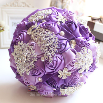 Purple diamant perl svadobné svadobné fotografie rozloženie dekorácie tvorivé držanie kvety - Strana 1