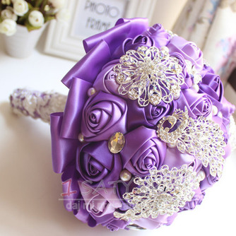 Purple diamant perl svadobné svadobné fotografie rozloženie dekorácie tvorivé držanie kvety - Strana 2