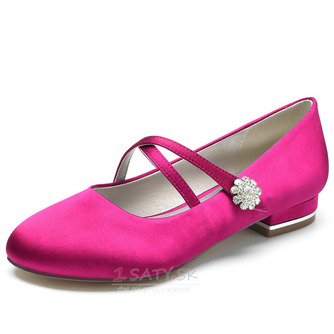 Svadobné balerínkové topánky s okrúhlou špičkou Elegantné spoločenské topánky na svadobnú párty Denné svadobné topánky - Strana 9